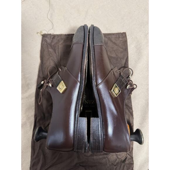 Carlo di Nuzzo Shoes Mens Size 9 Brown Ostrich Cap Toe Dress Oxford Made Italy main image 10